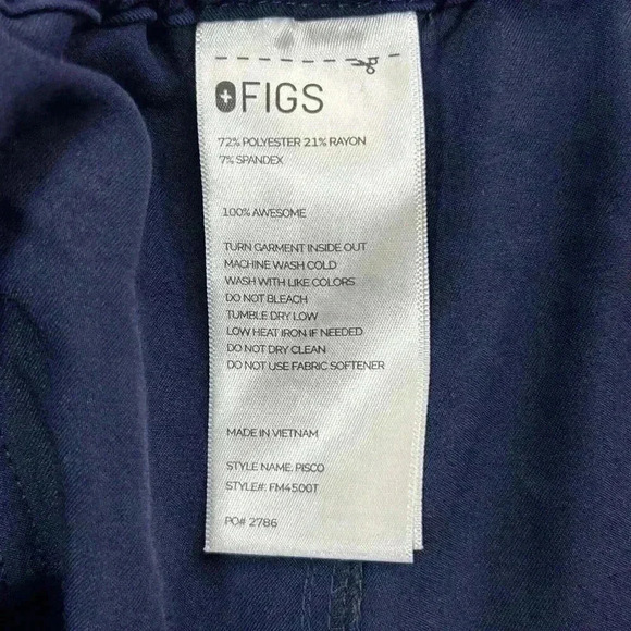 Figs Pisco Scrub Pants Mens Size XXL Tall Navy Blue FM4500T Nursing Medical Work - Picture 10 of 12